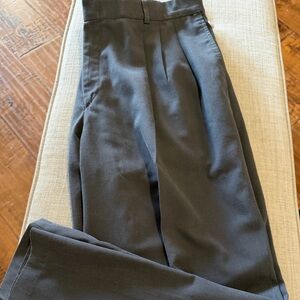 Elegant Gray Men's Dress Trousers